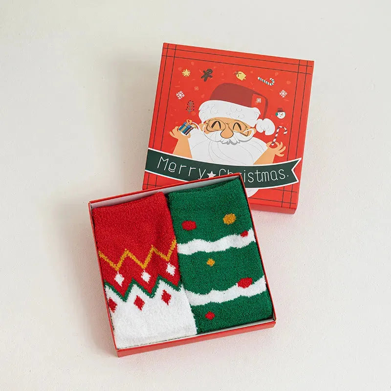 Christmas Double-sided Velvet Warm Extra Thick Socks - Bellarte Enchanté Christmas Double-sided Velvet Warm Extra Thick Socks